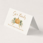 Remerciez Merci Thanksgiving Gratitude Place Card (Back)