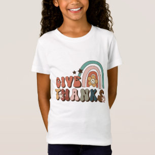 Remerciez Retro Rainbow Thanksgiving T-Shirt