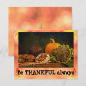 REMERCIEZ-VOUS TOUJOURS Carte de voeux d'automne (Devant / Derrière)