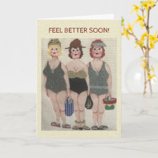 REMETTEZ-VOUS SOON HUMOUR POUR UNE CARTE DE BONNE (Fleur jaune)