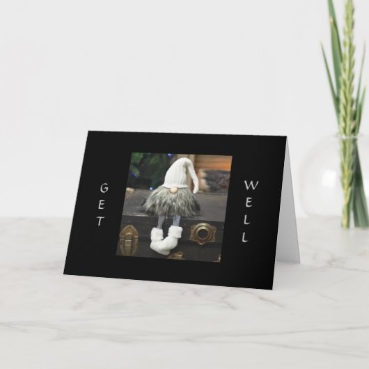 *REMETTEZ-VOUS VITE* CARTE DE GNOME SYMPA (Devant)