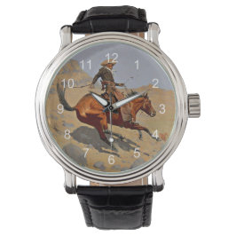 Remington: De Cowboy, Amerikaanse cowboy kunst Horloge