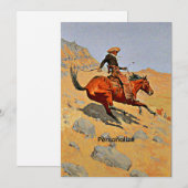 Remington - De Cowboy, Personaliseer Feestdagenkaart (Voorkant / Achterkant)