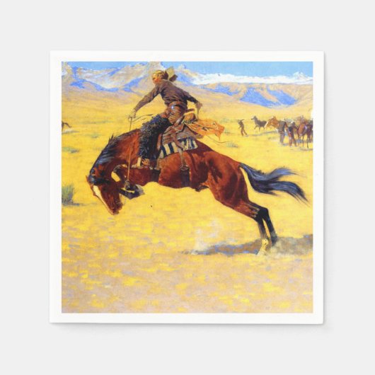 Remington Old West Horse and Cowboy Servet (Voorkant)