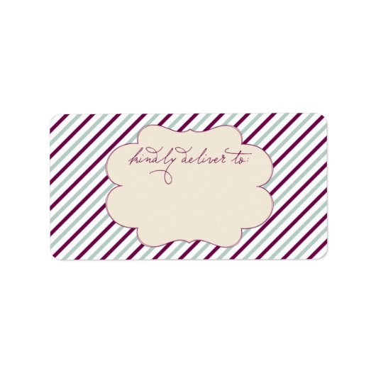 remise à : étiquette de adresse (Devant)