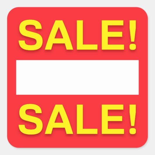 Remise à la vente ou autocollants de prix (Devant)