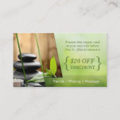 Remise Coupon Card SPA de massage de la vie morte  (Devant)
