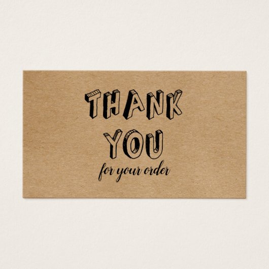 Remise de commande de style kraft rustique vintage (Devant)