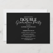 Remise de diplôme conjointe | Invitation avec 2 ph (Dos)