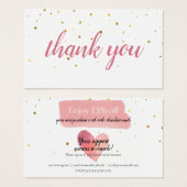 Remise de remerciement étoiles dorées aquarelle ro (Devant & derrière)