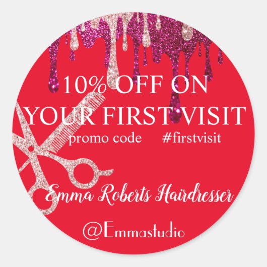 Remise Offre de vente Sticker rond classique (Devant)