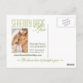 Remise spa pour les vacances (olive) Carte postale (Dos)