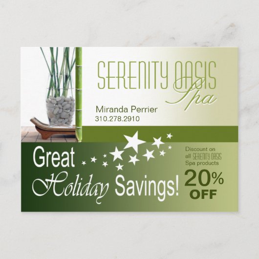 Remise spa pour les vacances (olive) Carte postale (Devant)