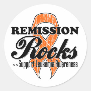 Remissie Rocks - Leukemie Bewustheid Ronde Sticker