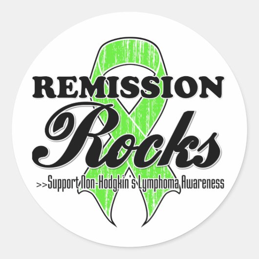 Remissie Rocks - Non-Hodgkins Lymphoma Awareness Ronde Sticker (Voorkant)