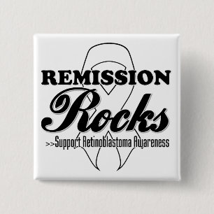 Remissie Rocks - Retinoblastoma-bewustzijn Vierkante Button 5,1 Cm