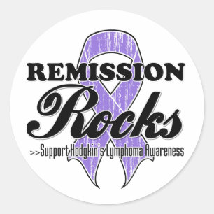Remission Rocks - Hodgkin's Lymphoma Awareness Ronde Sticker