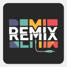 Remix Audio | DJ Music Retro Geometric Graphic