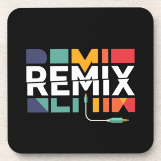 Remix Audio | DJ Muziek Retro Geometrische Grafiek Bier Onderzetter