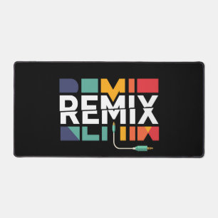 Remix Audio DJ Muziek Retro Geometrische Grafiek Bureaumat