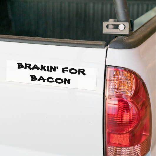 Remmen voor Bacon Bumpersticker (Op Truck)