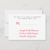 Remorque rose Retro et mariage Bunting RSVP (Dos)