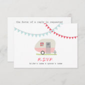 Remorque rose Retro et mariage Bunting RSVP (Devant / Derrière)