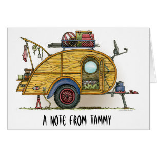 Remorque vintage mignonne de voyage de campeur de