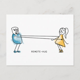 Remote-Hug Briefkaart