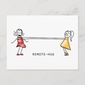 Remote-Hug Briefkaart