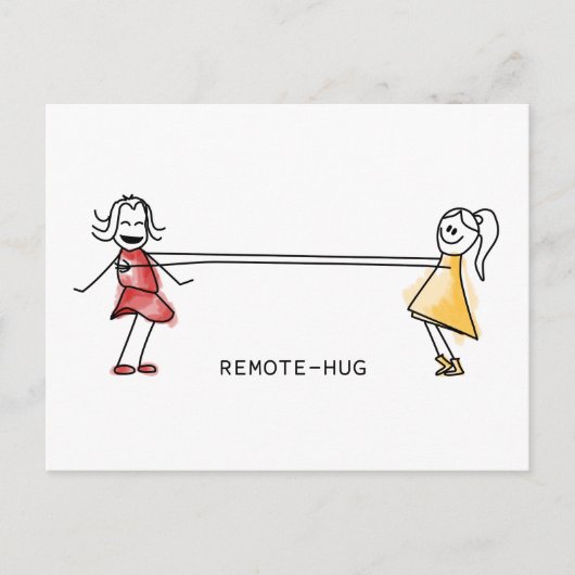 Remote-Hug Briefkaart (Voorkant)