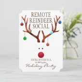 Remote/Virtual Holiday Party Kaart (Staand voorkant)