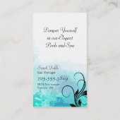 Remous bleu turquoise de spa de carte de visite (Dos)