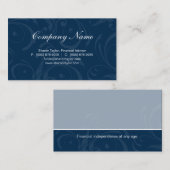 Remous bleus professionnels de carte de visite (Devant / Derrière)