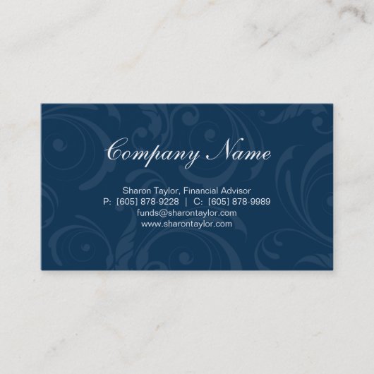 Remous bleus professionnels de carte de visite (Devant)