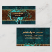 Remous de bleu de suède de carte de visite de (Devant / Derrière)