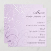Remous de lavande de menu de mariage (Devant / Derrière)