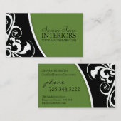 Remous élégant : : Carte de visite (Devant / Derrière)