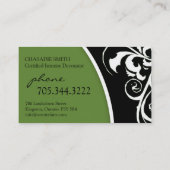 Remous élégant : : Carte de visite (Dos)