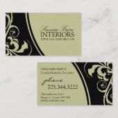 Remous élégant : : Carte de visite (Devant / Derrière)