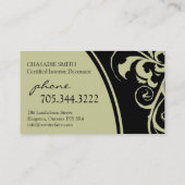 Remous élégant : : Carte de visite (Dos)