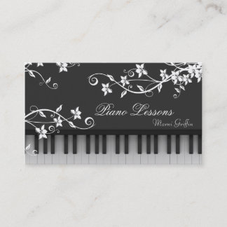 Remous floral de carte de visite de leçons de