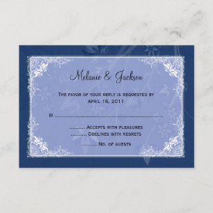 Remous floraux bleu-clair RSVP de marine