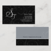 Remous noirs et gris professionnels de carte de (Devant / Derrière)