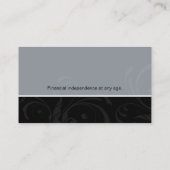 Remous noirs et gris professionnels de carte de (Dos)