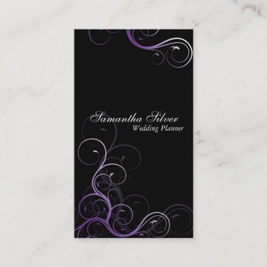 Remous pourpre de carte de visite élégant de (Devant)