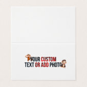 Remove This Design &Add Your Own Design Horizontal Visitekaartjes (Buitenkant ongevouwen)