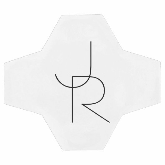 Remplacement des initiales | Noir en blanc (Plat)