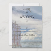 Remplir dans le Faire-part de mariage Océan blanc (Devant)
