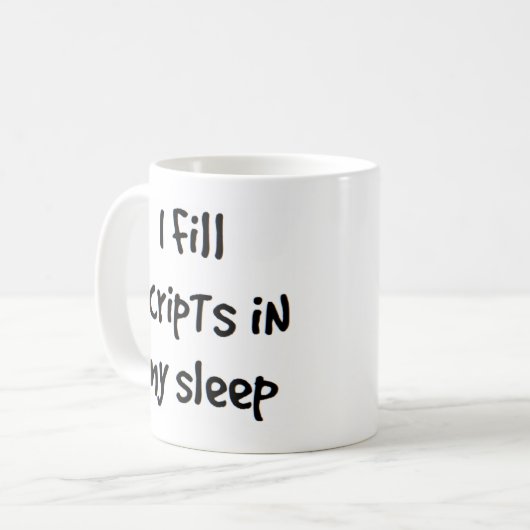 remplir des scripts dans ma tasse de café de somme (Devant gauche)